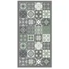 Image de Tapis Vinyle Panorama Carreaux de Ciments Vert 80x300 cm - Tapis pour Cuisine Bureau et Salon en PVC
