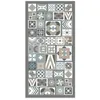 Image de Tapis Vinyle Panorama Style Carreaux Ciments Bleu 100x140 cm - Tapis pour Cuisine Bureau et Salon en PVC