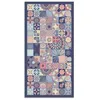 Image de Tapis Vinyle Panorama Carreaux Ciments Cuisine Rose 140x200 cm - Tapis pour Cuisine Bureau et Salon en PVC