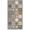 Image de Tapis Vinyle Panorama Carreaux Ciments Orange 60x250 cm - Tapis pour Cuisine Bureau et Salon en PVC