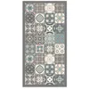 Image de Tapis Vinyle Panorama Carreaux Ciments Bleu 60x200 cm - Tapis pour Cuisine Bureau et Salon en PVC
