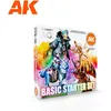 Image de Set de peinture - AK Interactive - Basic Starter - 12 couleurs - Pinceaux inclus - Multicolore