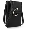 Image de Mini Sac À Bandoulière Avec Rabat Pour Téléphone Pour Femmes Cuir Synthétique De La Marqu 315121 Noir