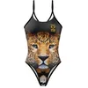 Image de Maillot de bain femme - Otso - Leopard - Noir - 100% polyester PBT - UV 50+