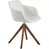 Image de Chaise Pivotante En Tissu Beige