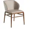 Image de Chaise En Similicuir Vison Foncé