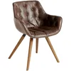 Image de Chaise En Similicuir Marron Chocolat