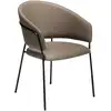 Image de Chaise En Similicuir Vison Foncé