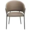 Image de Chaise rembourrée en simili cuir avec structure en acier noir