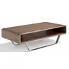 Image de Table basse 1 niche bois noyer et acier inoxydable hena Angel Cerda