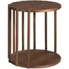 Image de Table D'angle Ronde En Noyer