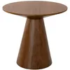Image de Table D'angle Ronde En Noyer