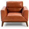 Image de Fauteuil Cuir De Vachette Marron Mura