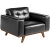 Image de Fauteuil Chester En Cuir Noir