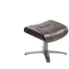 Image de Repose-pieds En Cuir Brun Chocolat