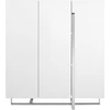 Image de Buffet Haut Design 3 Portes Dezina 120cm - Laqué Blanc Et Acier Chromé