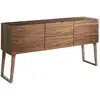 Image de Buffet 2 Portes 2 Tiroirs Kompa 160 - Noyer Contemporain