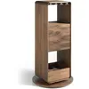 Image de Meuble bar circulaire pivotant - Mini-bar mobile avec support pour verres et bouteilles - 43 x 40 x 128 cm - 3115 ANGEL CERDA
