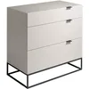 Image de Commode Bois Gris Et Acier Noir