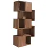 Image de Bibliothèque 5 Niveaux Noyer Hena 85cm - Design Moderne Et Fonctionnel