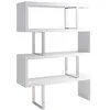 Image de Bibliothèque - Etagère - ANGEL CERDA - 3 étagères - MDF laqué et acier chromé - Blanc - L 130 x P 35 x H 170 cm