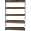 Image de Etagère Lona 122cm - Noyer Et Verre Trempé