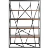 Image de Bibliothèque Acier Noir Et Noyer Futura 120cm - Style Design