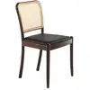 Image de Chaise En Rotin Et Similicuir Noir