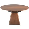 Image de Table Ronde Extensible Pyro Ø80-140cm - Noyer Comtemporain