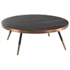 Image de Table Basse - PARIS PRIX - Acira - Marbre Noir - 90cm - Design Contemporain