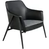 Image de Fauteuil Pivotant En Tissu Gris Et Similicuir Noir