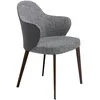 Image de Chaise En Tissu Et Similicuir Gris Foncé