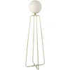 Image de Lampadaire Acier Doré Et Verre Blanc