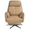 Image de Fauteuil relax pivotant en cuir arena