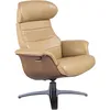Image de Fauteuil Pivotant En Cuir Sable