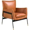 Image de Fauteuil Pivotant En Cuir Brun