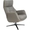 Image de Fauteuil Pivotant En Cuir Gris Foncé
