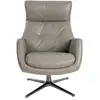 Image de Fauteuil pivotant inclinable en cuir gris