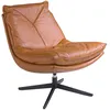 Image de Fauteuil Pivotant En Cuir Marron