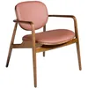 Image de Fauteuil En Similicuir Marron Et Noyer