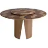 Image de Table à manger ronde noyer