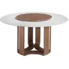 Image de Table à manger ronde marbre porcelaine