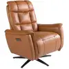 Image de Fauteuil Pivotant En Cuir Marron