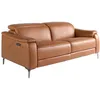 Image de Canapé relax 3 places en cuir marron avec systèmes de relaxation électriques - 188 x 108 x 77 cm - 6181 ANGEL CERDA