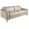 Image de Canapé relax 3 places en cuir gris taupe ANGEL CERDA SL