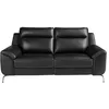 Image de Canapé relax 2 places en cuir noir avec systèmes de relaxation électriques - 192 x 93 x 92 cm - 6193 ANGEL CERDA