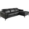 Image de Canapé D'angle Relax Droite En Cuir Noir