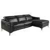 Image de Canapé d'angle relax droite en cuir noir ANGEL CERDA SL