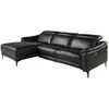 Image de Canapé d'angle relax gauche en cuir noir ANGEL CERDA SL