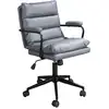Image de Chaise De Bureau Pivotante En Tissu Gris